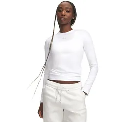 UNDER ARMOUR ColdGear Crew Neck Langarmshirt Damen 100 - white/halo gray L