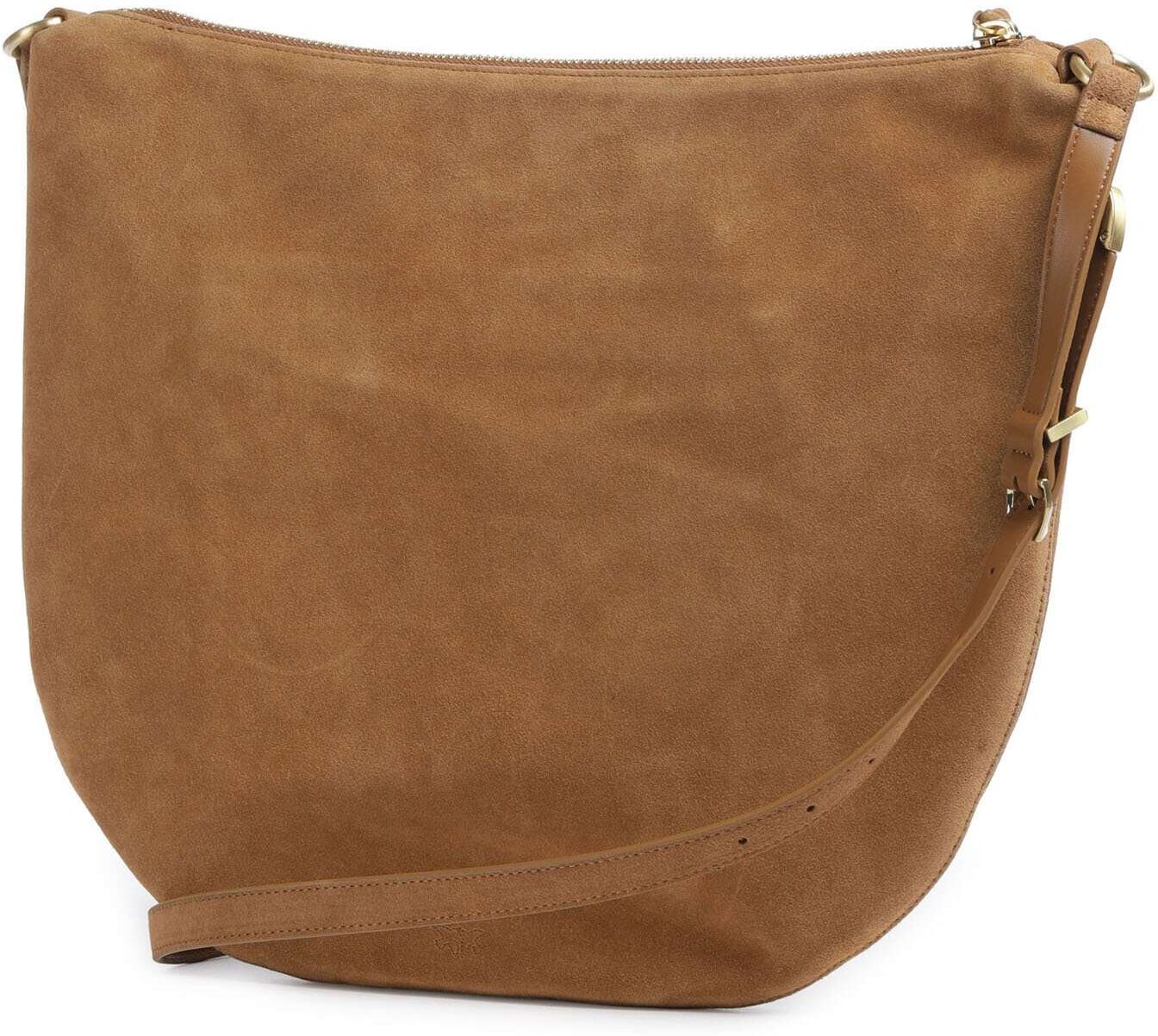 Pinko Luna Big Beuteltasche aus Leder, braun