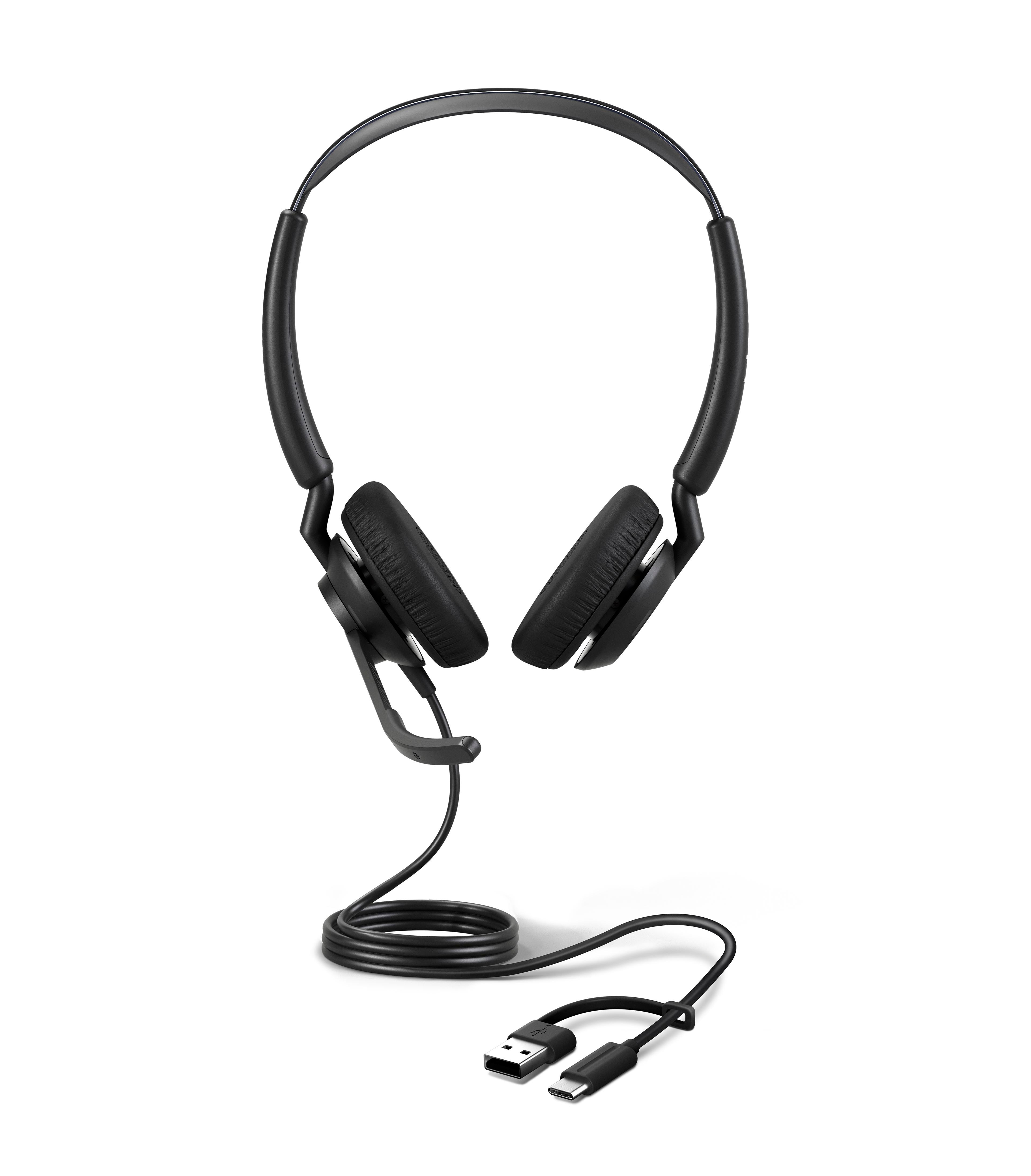 Jabra Engage 50 II Stereo Headset USB-C/A + Link-Adapter (Steuereinheit), UC-Version