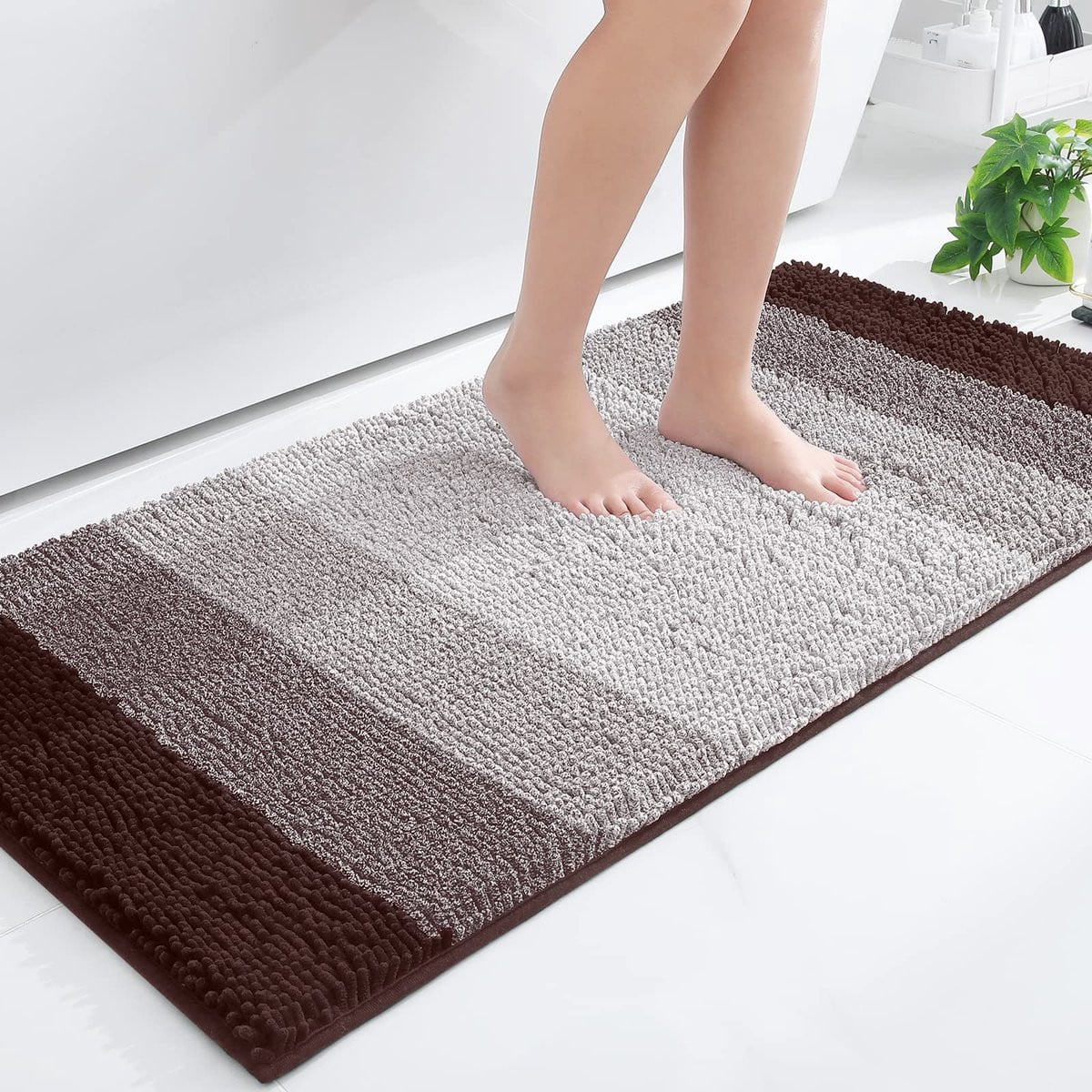 Unyqoos Comfortabele en Absorberende Chenille Badmat met Antislip Eigenschappen