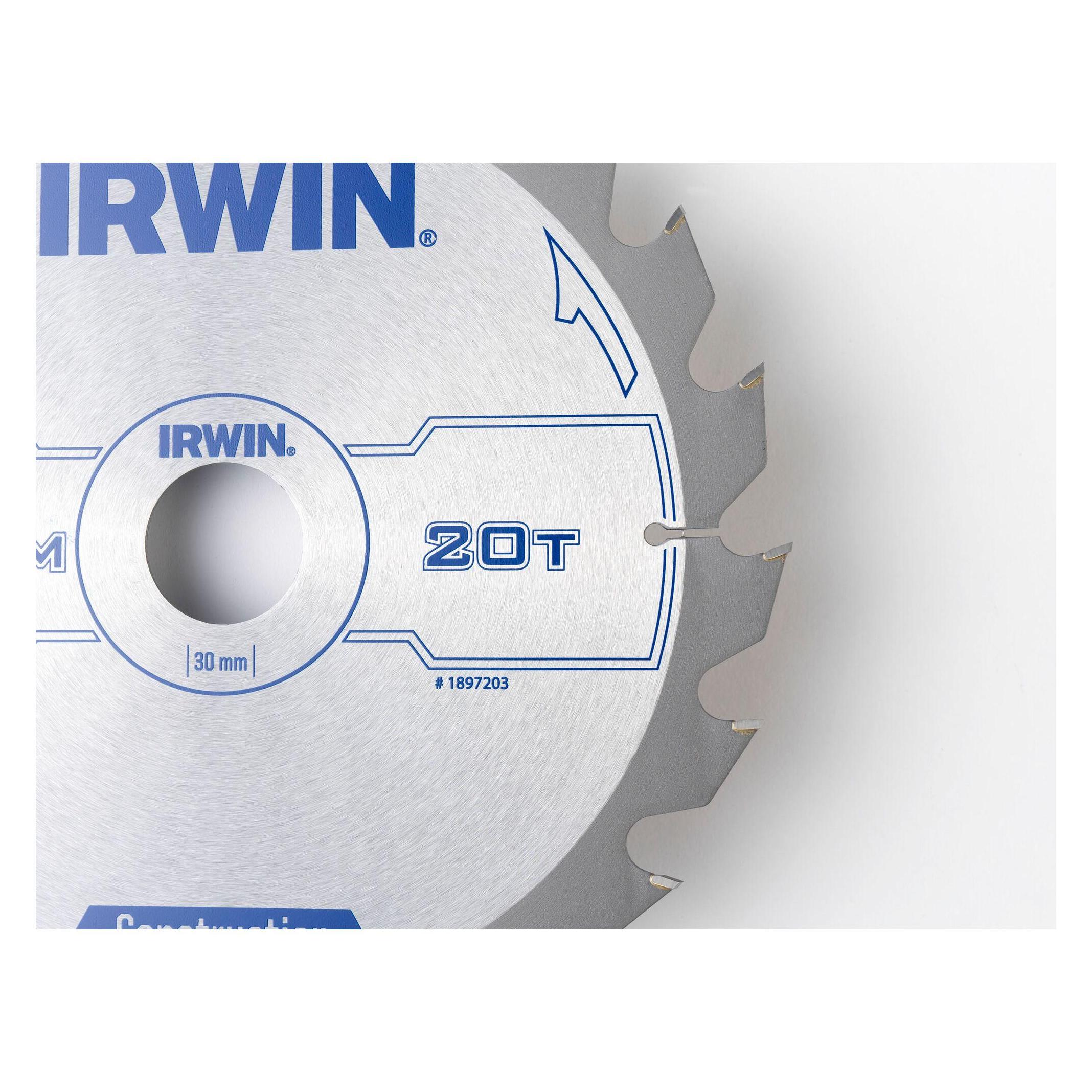 Irwin IRW1897203 210 x 30 mm 20Teeth Kreissägeblatt mit ATB Mahlgrössen Zahn (1897203)