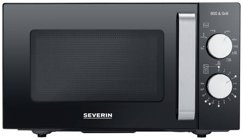Severin MW 7762 Mikrowelle Schwarz, Edelstahl 800 W Grillfunktion