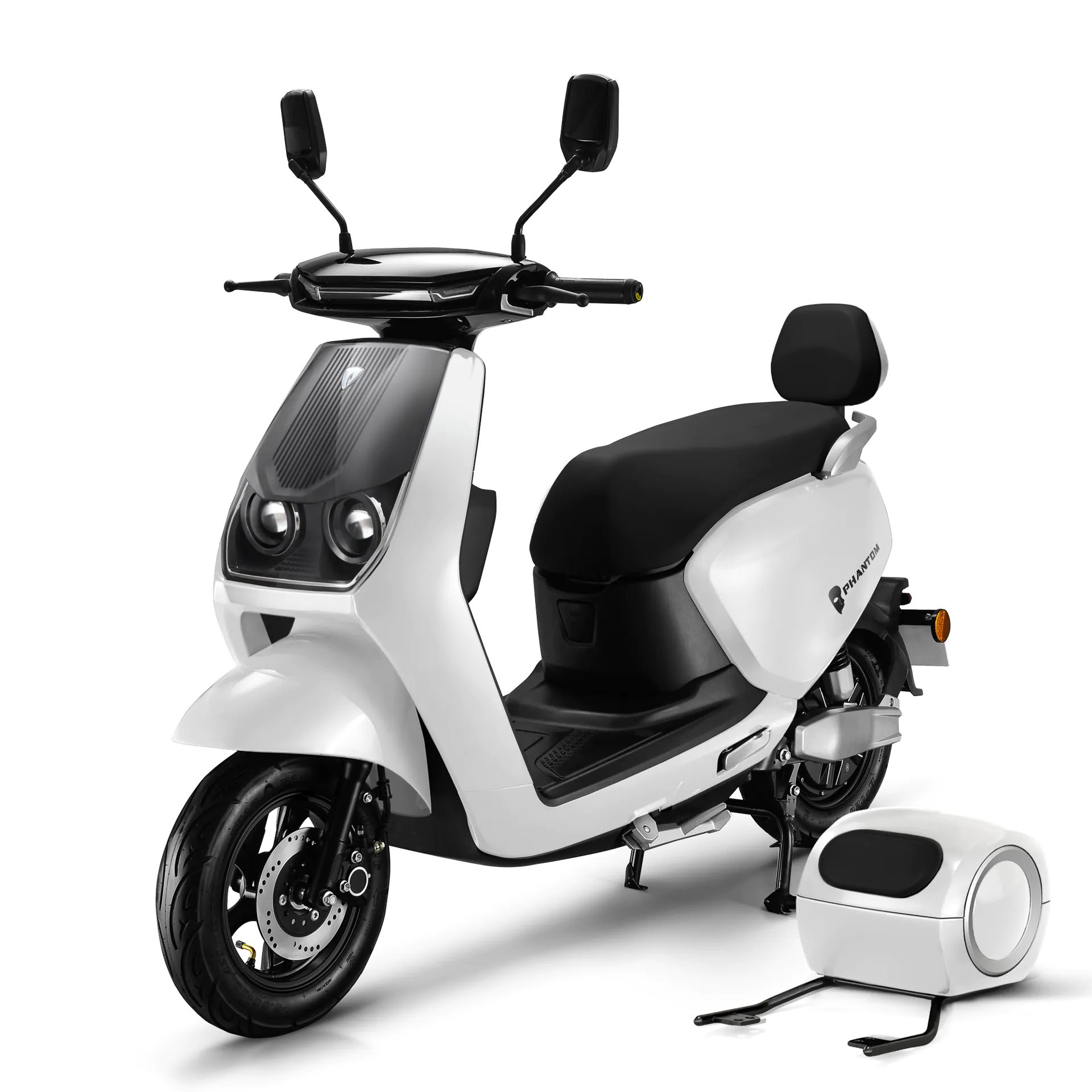 PHANTOM | E-Roller | Lithium-Akku | 1500 Watt | 60km | 42km/h | Weiß Elektro Roller | E Moped | E Motorroller