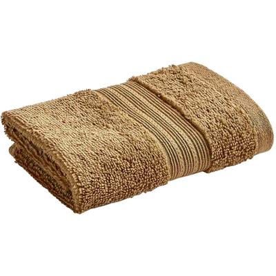 Waschlappen CHRISTY "Organic", braun (caramel), B:30cm L:30cm, Walkfrottier, Waschlappen, Luxus Seiftuch mit 550g/m², 100% Bio-Baumwolle, 30 x 30, 4er Set