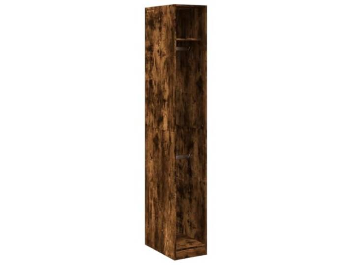HNSMFPRE Kleiderschrank, Raucheiche, 30 x 50 x 200 cm, Holz 2 Fächer, Wandbefestigung im Lieferumfang enthalten, Flur, Schlafzimmer, kleiner Raum