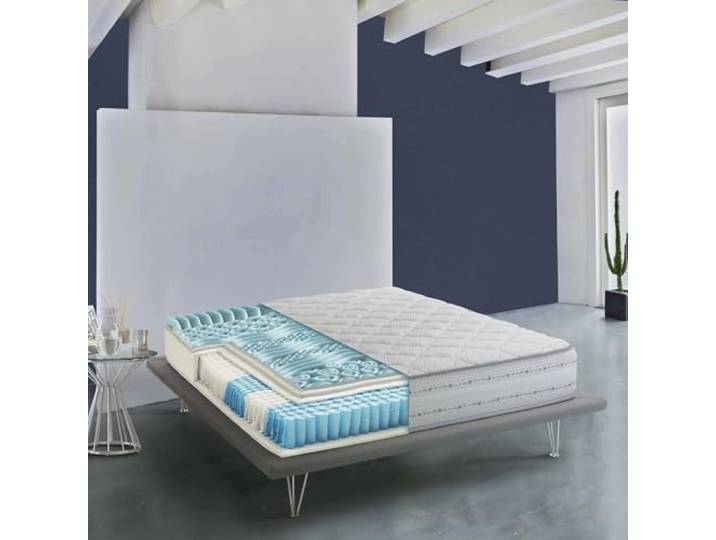 Talamo Italia - Sonia-Doppelmatratze, Memory Foam und Taschenfederkernmatratze, 100 % Made in Italy, milbenhemmend und hypoallergen, 120 x 190 x 26 cm
