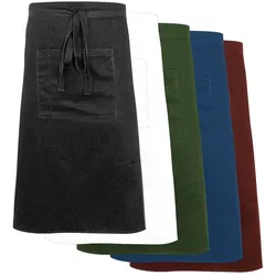 Nino Cucino Bistroschürze mit Tasche, Mischgewebe, bordeauxrot, L. 70 cm