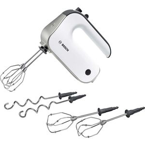 Bosch Handmixer HomeProfessional MFQ4835DE 5 Geschwindigkeiten, mit Knethaken, Schneebesen und Rührbesen, weiß, 575 Watt