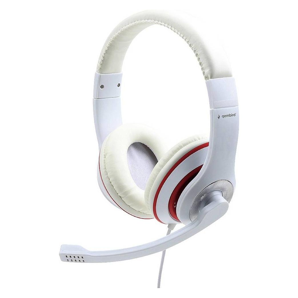 Gembird MHS-03-WTRD Kopfhörer & Headset Kopfband 3,5-mm-Anschluss Rot (Kabelgebunden) (MHS-03-WTRD)