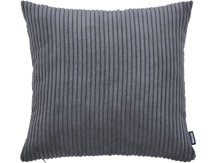 Dekokissen DONE. Zoom , grau (anthrazit), B:45cm L:45cm, Obermaterial: 92% Polyester, 8% Nylon, Dekokissen_Sitzkissen_Kissenhüllen, Dekokissen, Kissenhülle aus modernem Cordstoff