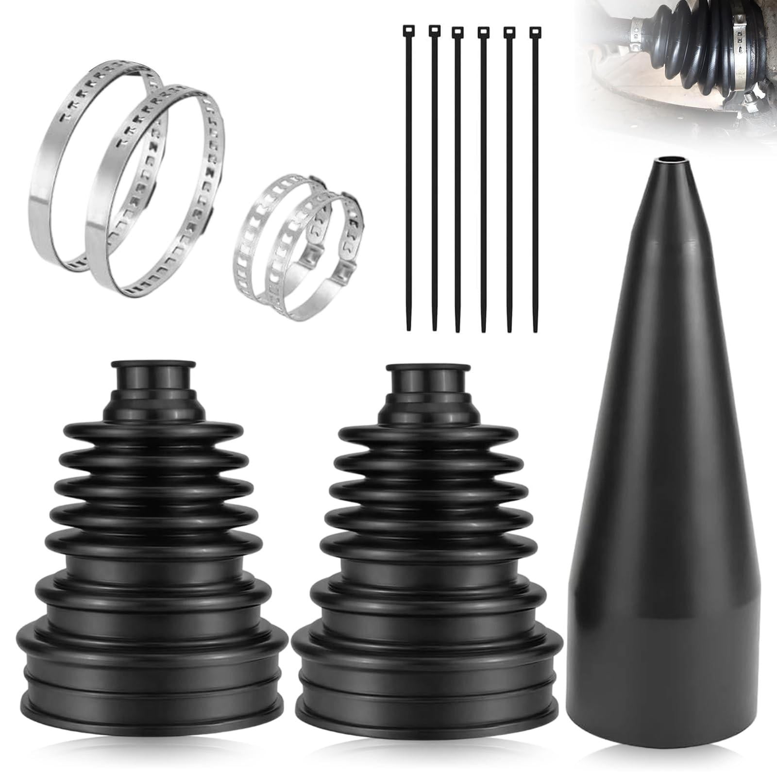Set van 3 universele asmanchetten met reparatieset