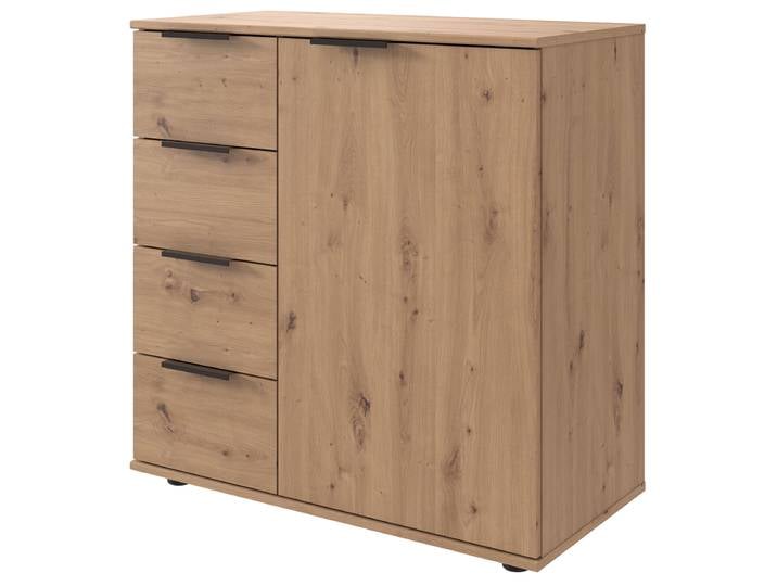 Kommode Nadja 81 x 83 x 41cm Holz/Braun/Eiche Artisan Dekor