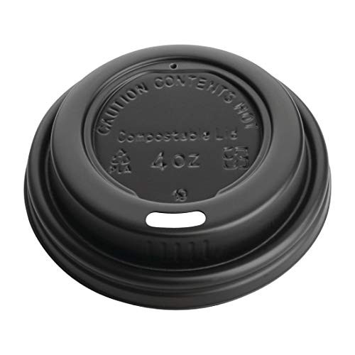 Fiesta Green DY982 Composteerbare Espresso Cup Deksels 113ml (Pack van 50 stuks)
