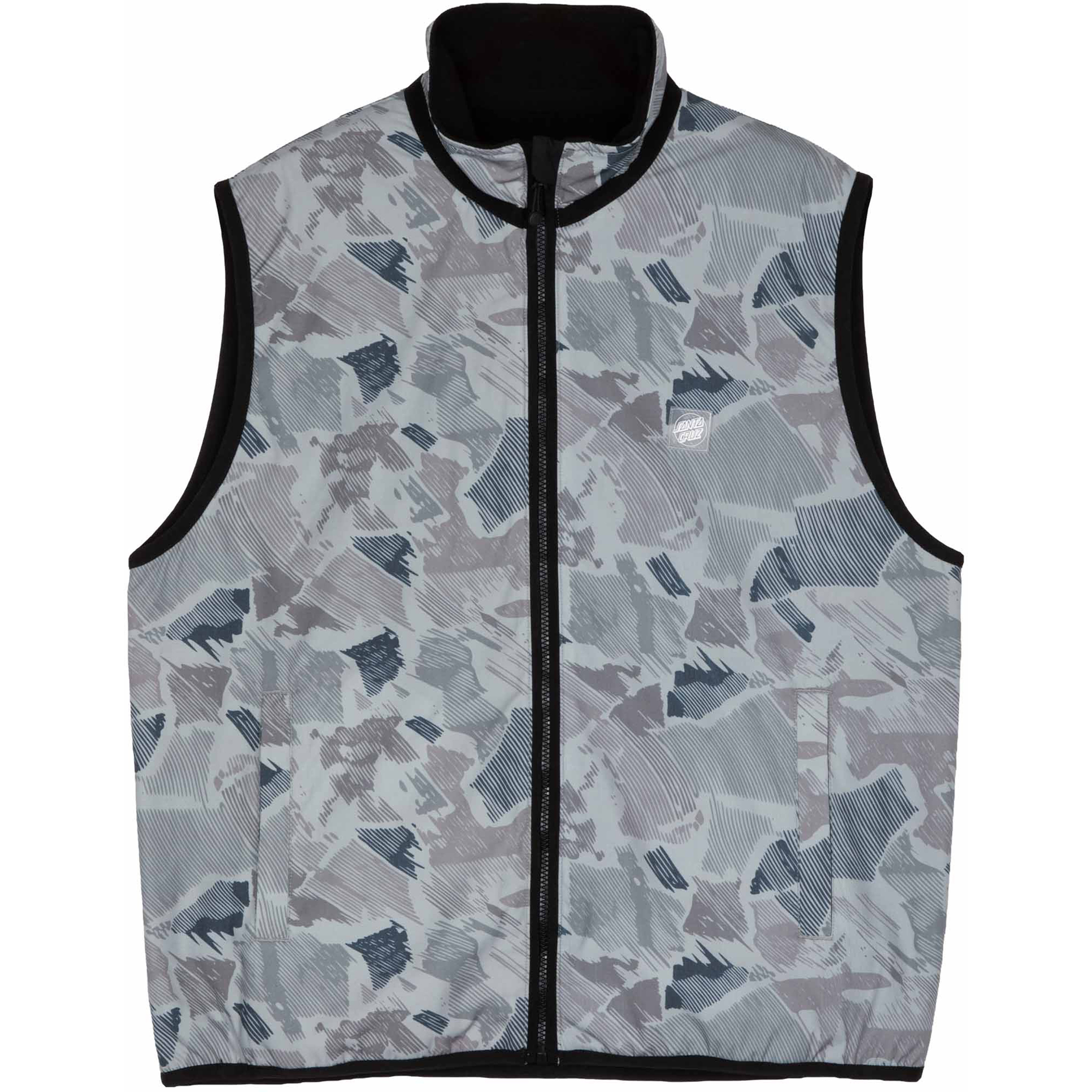 Santa Cruz Cache Reversible Weste Herren Fleecewesten grau Größe M Lifestyle Windabweisend