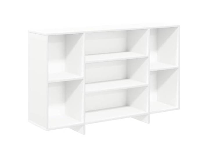 GHVBNMF Sideboard Weiß 120x30x75 cm Beistellschrank Kommode Holzwerkstoff Moderner Beistellschrank mit 4 Fächern für Wohnzimmer und Flur, stabile Ablage für Pflanzen und Rahmen.