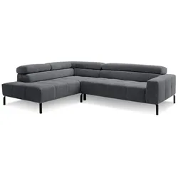 Sormani Ecksofa Pisa Cord Dark Grey