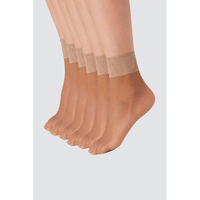 Feinsocken YSABEL MORA, Damen, beige (bronze), Materialmix, Socken, elastisches Bündchen