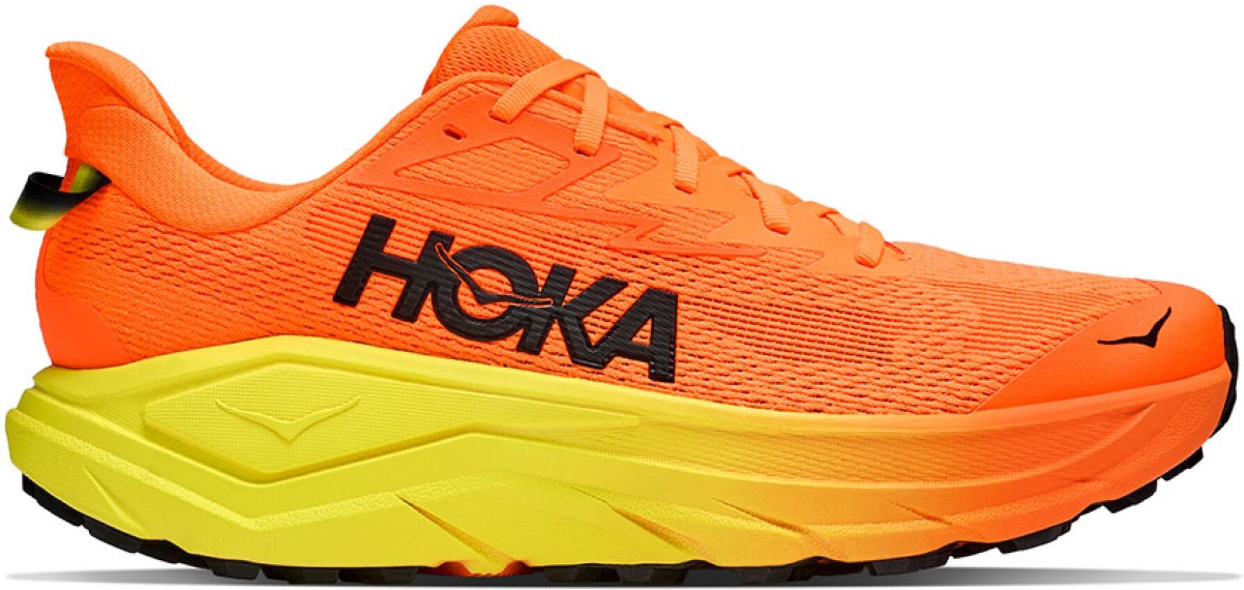 Hoka Challenger 8 Wide Trailsko (Herre) - Neon Tangerine / Hoka Citrus, 45 ⅓