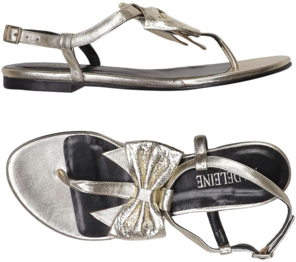 Madeleine Damen Sandalen, Silber, Gr. EU 36, Leder - Second Hand