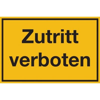 Hinweisschild, Zutritt verboten, 200x300mm, Kunststoff - 300x200x1.5 mm Kunststoff