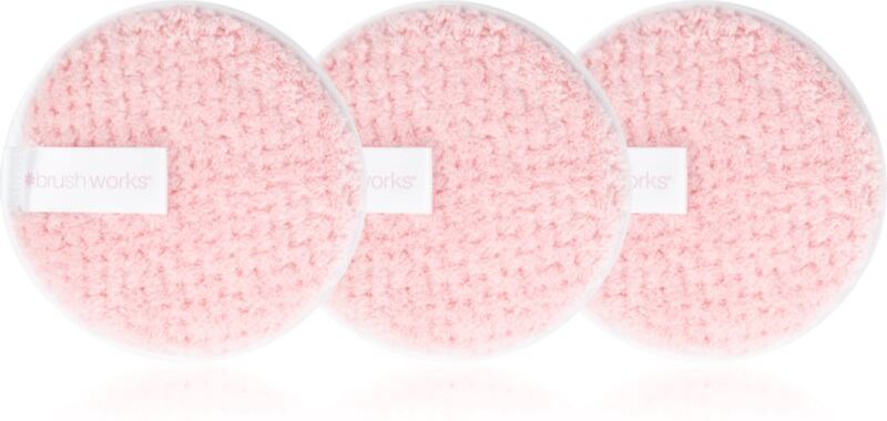 Brushworks Reusable Makeup Remover Pads cotons démaquillants lavables 3 pcs