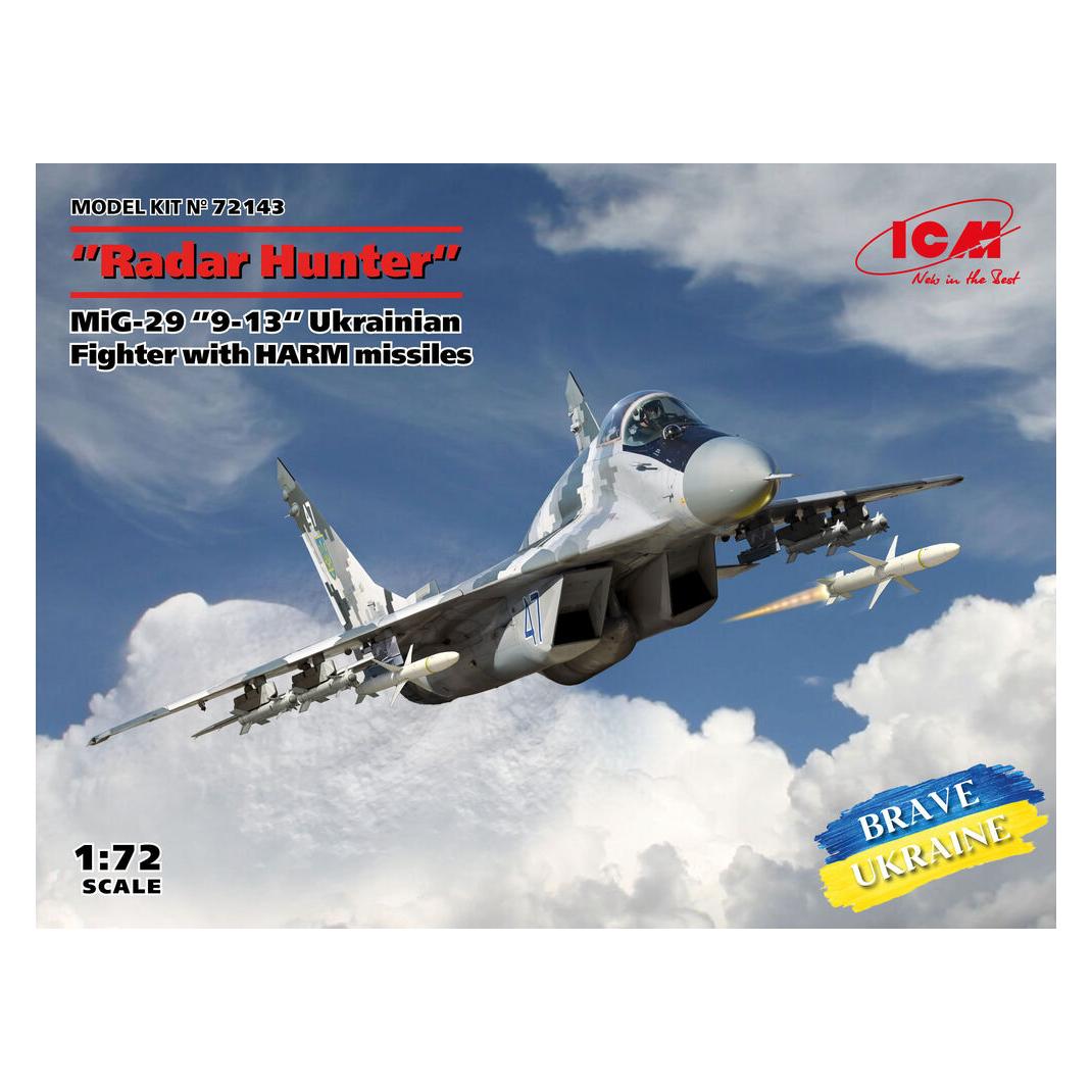 ICM Radar Hunter MiG-29 '9-13 Ukrainian Fighter with HARM missiles (72143)