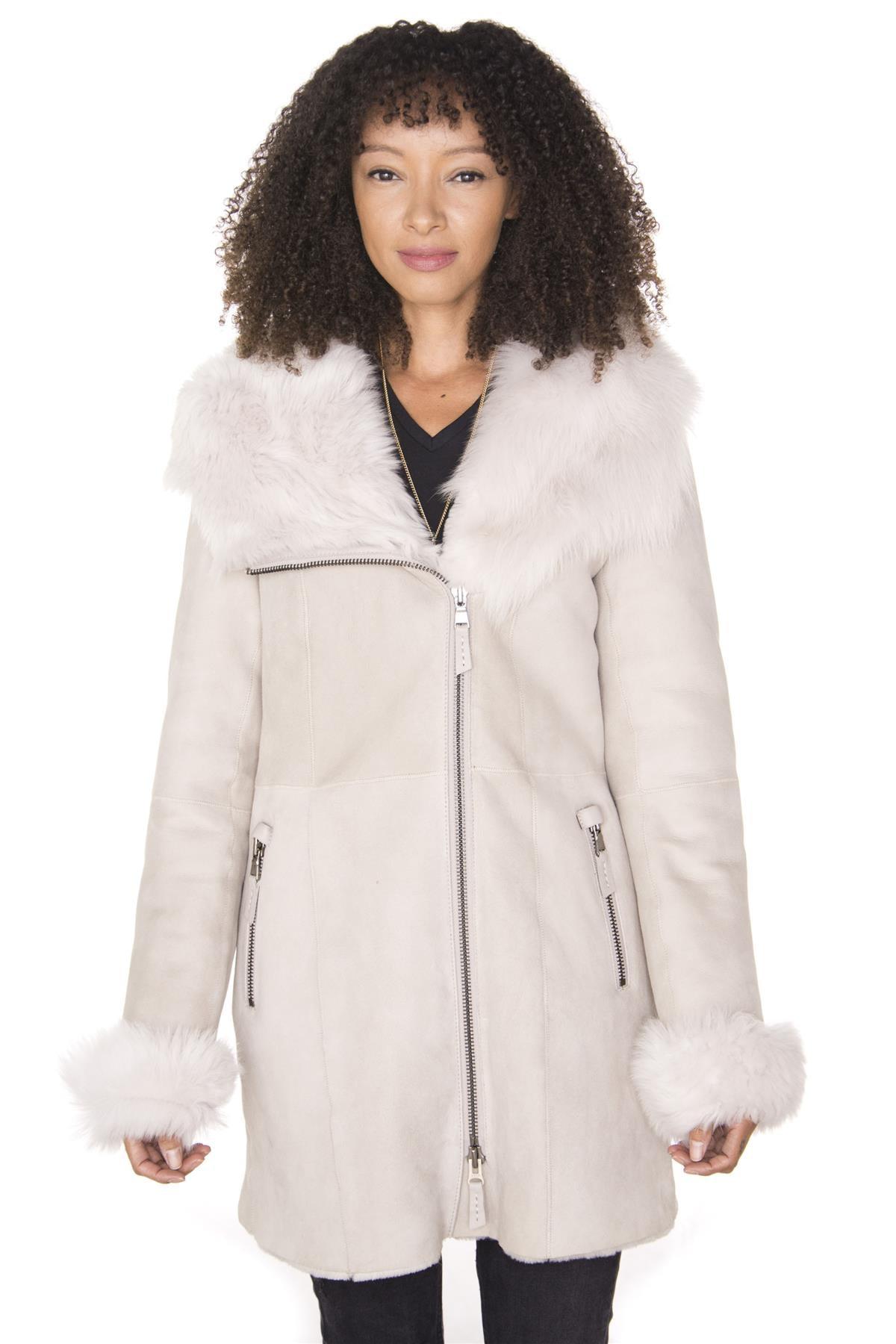 Damen-Wildleder-Merino-Lammfellmantel-Samara