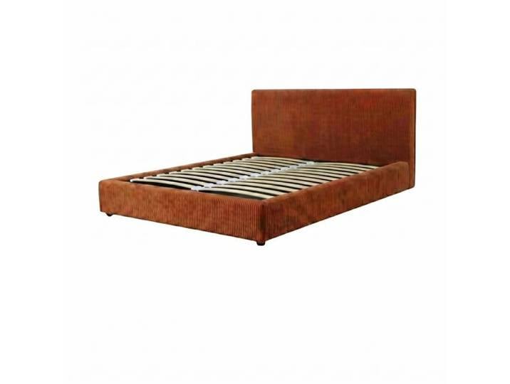 Lit Coffre Versailles 160x200 Cm – Velours Côtelé Terra Cotta – Tête De Lit Incluse – Grand Coffre