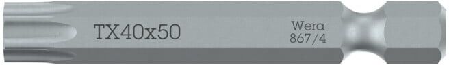 Embout 867/4 Z 1/4 po. T 10 L. 50 mm tenace WERA (05060132001)