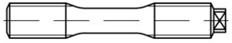 DIN 2510 Form L Dehnschraube M24x200 1.7709 (21CrMoV5-7) blank m. 2 Muttern ; Industrial Quality Supplies (025103040240200)
