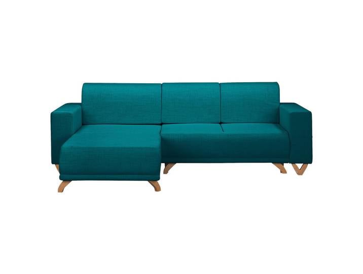 Ecksofa, Petrol, 257x174 cm, Textil, L-Form & Seitenverkehrt Montierbar, Livetastic