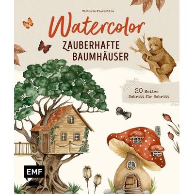 Watercolor – Zauberhafte Baumhäuser malen, Gebundene Ausgabe von Victoria Florentina Wissmann, Edition Michael Fischer / EMF Verlag, 978-3-7459-2414-5