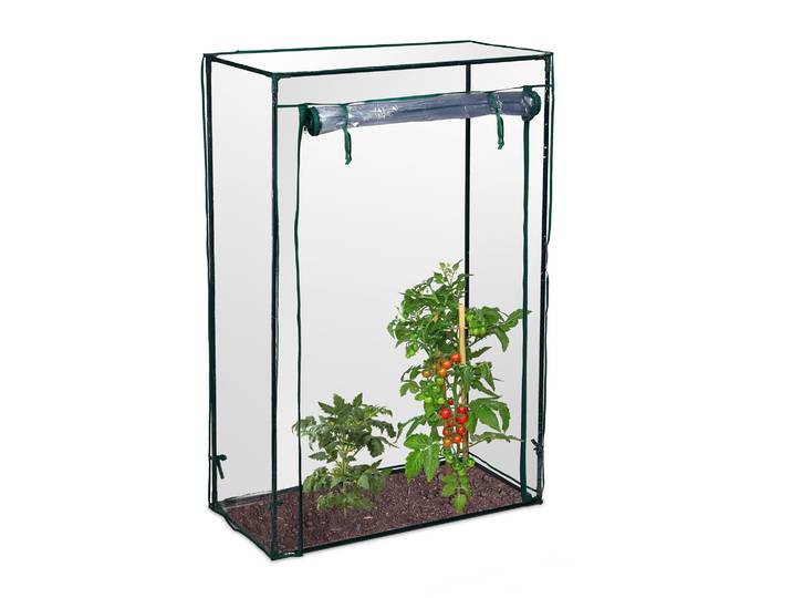 Tomatengewächshaus für Garten und Balkon Dunkelgrün-Transparent