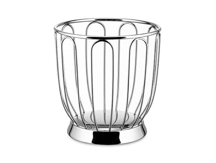 Alessi 370 - Corbeille à Agrumes Design en Acier Inox 18/10 Poli\, 22 cm Corbeille à agrumes\, dessinée par le Bureau Technique Alessi\, en acier poli\, pour présenter les fruits à table