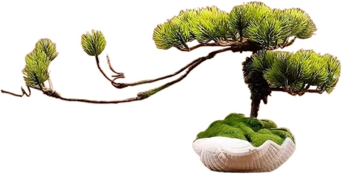 Kunstmatige Bonsaiboom - Groene Mini Nep Plant voor Woonkamer Decoratie
