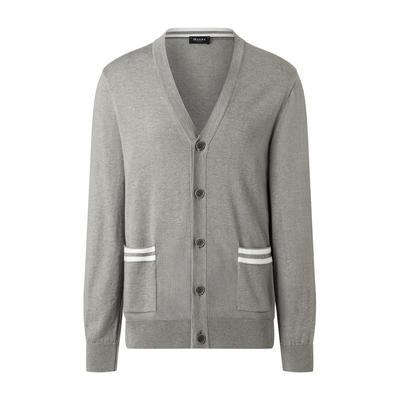 Cardigan MAERZ MUENCHEN "Maerz Muenchen 525901 Cardigan Herren Bekleidung", Herren, Gr. 52, grau, 50% Schurwolle, 50% Baumwolle, Strickjacken