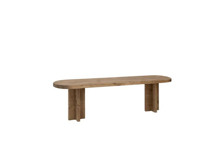 Banc en bois de sapin vieilli 140x45cm