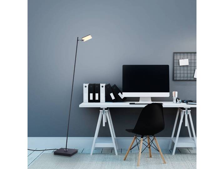 PURE LED Stehlampe Pure Mira, dimmbar, schwarz, für Wohn- / Esszimmer, Metall, Modern