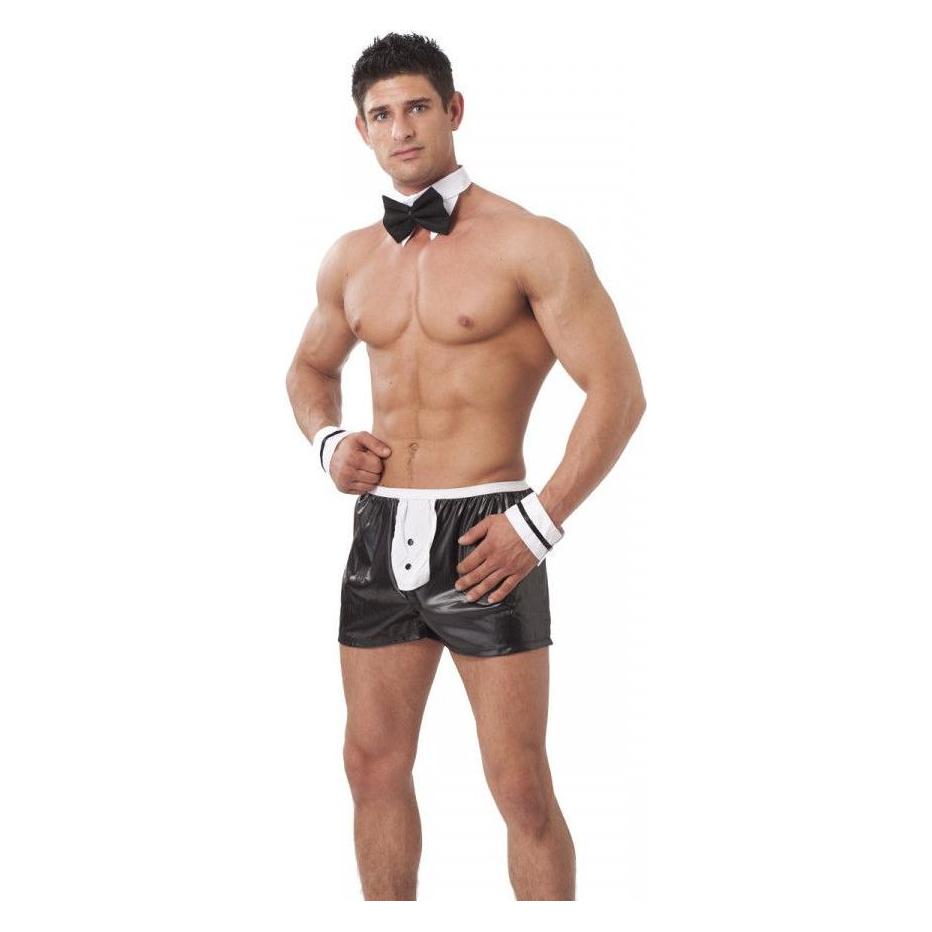 Amorable by Rimba Rimba Sexy Gigolo Set for Men Black/White One Size 4 Pieces (One Size) (8718924223994)