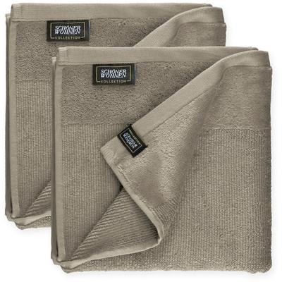 Handtücher "Sense", beige (sand), B:50cm L:100cm, Frottee, Obermaterial: 100% Baumwolle, SCHÖNER WOHNEN-KOLLEKTION, Handtücher, mit Velourborte, hautschmeichelnde Airtouch Qualität, super weich