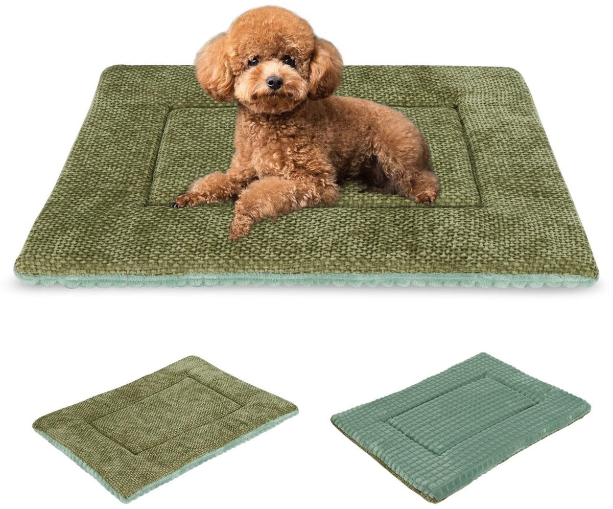 Omgoods Hondenbed met Omkeerbaar Zacht Plush Kussen