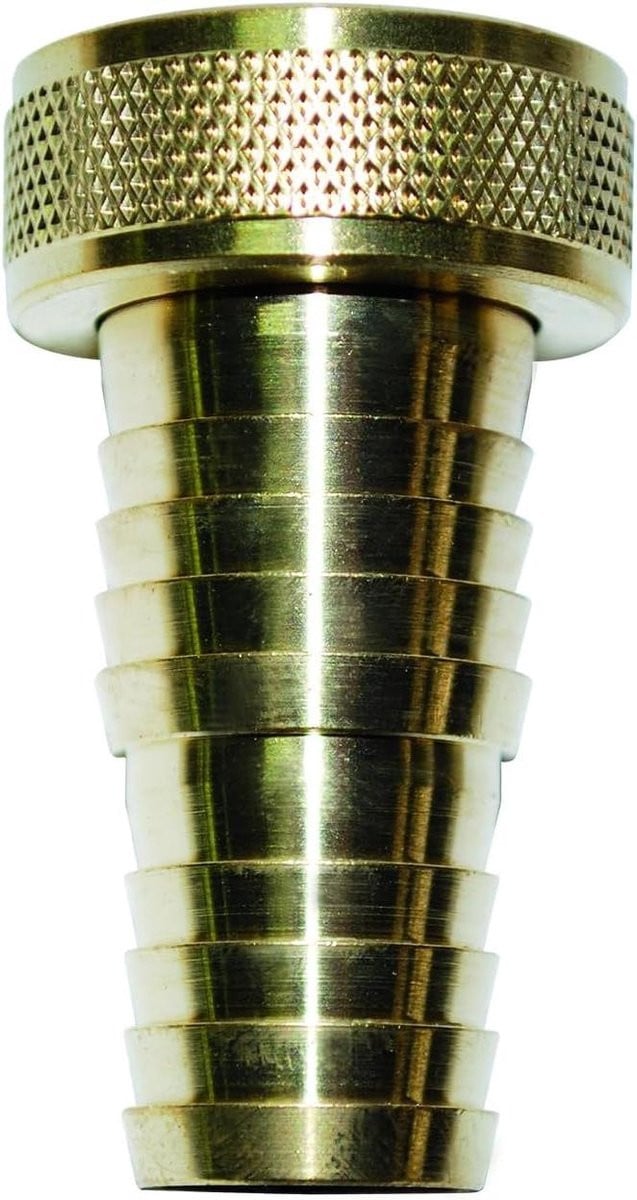 Gouden slangkoppeling met moer voor tuinbesproeiing, 15-19 mm