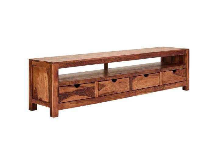 Livetastic Lowboard, Honig, Holz, Sheesham, massiv, Sperrholz,massiv,massiv, Holz, 2 Fächer, 4 Schublade(n) Schubladen, 200x50x40 cm, Holzmöbel, Kleinmöbel Holz, Holzkommoden, Lowboards Holz