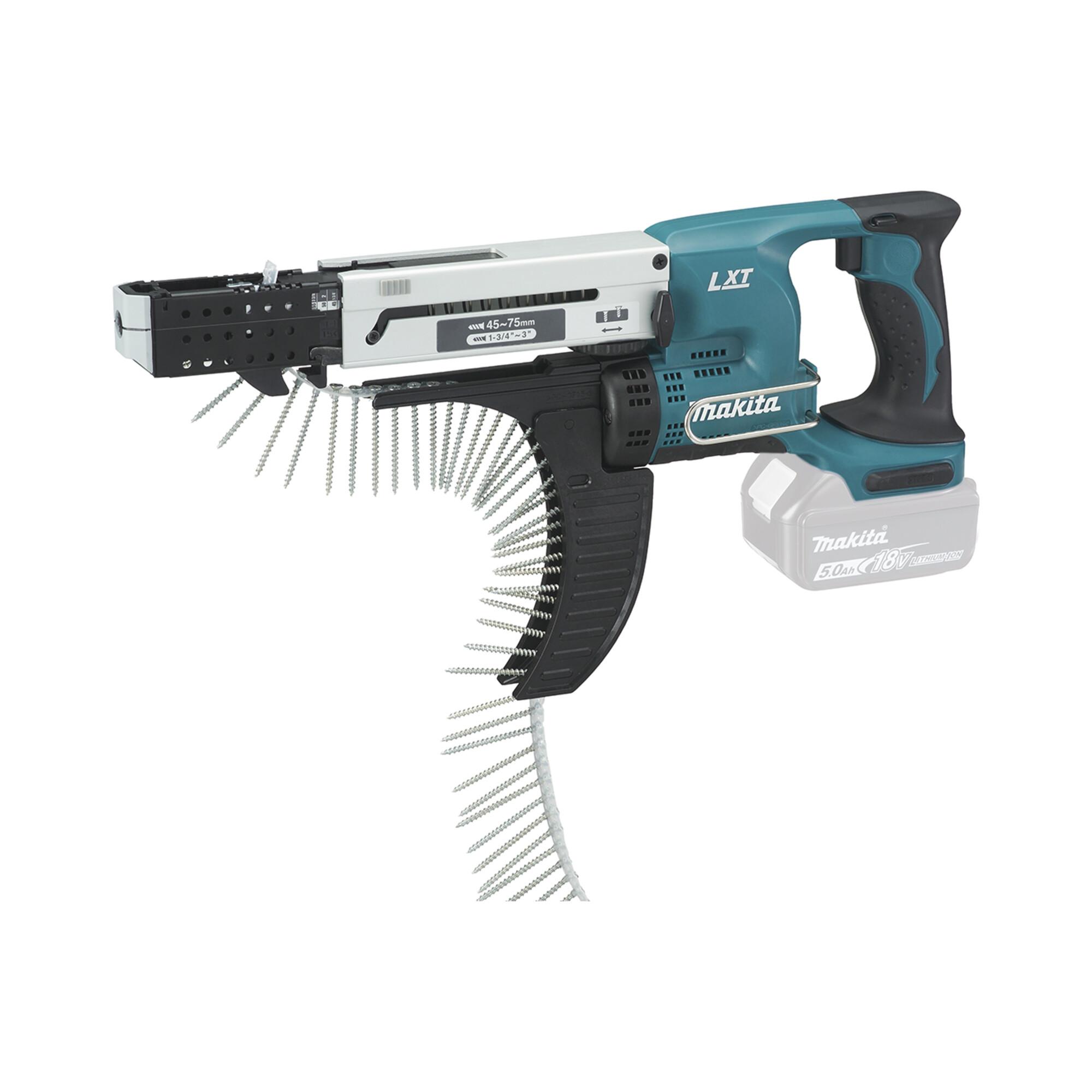 Makita DFR750Z Akku-Magazinschrauber Solo-Version | 18 V | für Schnellbauschrauben bis zu 75 mm Länge | ohne Akku und Ladegerät | mit LED-Licht und Gürtelclip |)