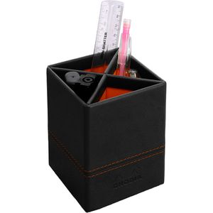 Rhodia Stiftehalter 118816C, Kunstleder, 4 Fächer, schwarz