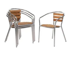 Gastronoble Bolero Bistrostühle mit Armlehne - Eschenholz - 12 Stühle