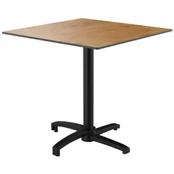 BIG Möbel GmbH Gastro Outdoor Terrassentisch "Rene" | HPL Compact 70x70 cm | Eiche Sumava Natur | klappbar