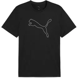 PUMA Herren Shirt M TAD ESSENTIAL HEATHER CAT TEE (CF large cat), Größe S in Schwarz Schwarz