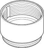 Dornbracht Huelse Verlaeng. 25 mm 09170119190 roh