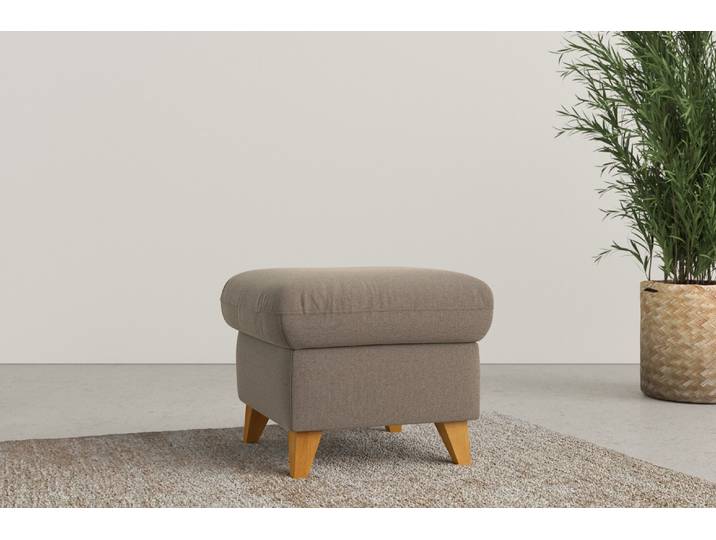 Polsterhocker HOME AFFAIRE Trelleborg , beige (dunkelbeige), B:58cm H:48cm T:58cm, 100% Polyester, Hocker, Polsterhocker, passend zur Serie Trelleborg , incl. Stauraum